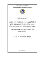 Độ tin cậy chịu uốn của dầm bê tông cốt thép được tăng cường bằng tấm polymer cốt sợi carbon (CFRP)