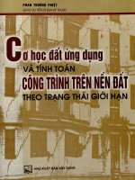 Cơ học đất ứng dụng và tính toán công trình trên nền đất theo trạng thái giới hạn
