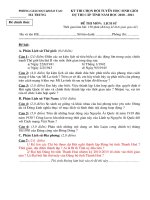 Đề thi HSG môn Lịch Sử Năm học 2010-2011