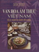 Văn hóa ẩm thực Việt Nam - Các món ăn Miền Trung