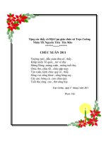 THƠ TẶNG CÁC THẦY CÔ  CGC XÃ TRỰC CƯỜNG ĐẦU XUÂN TÂNMÃO