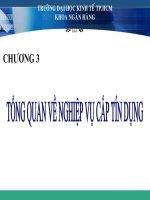 TỔNG QUAN về NGHIỆP vụ cấp tín DỤNG