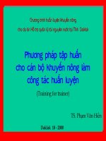 phương pháp tập huán cho cán bộ khuyến nông làm công tác huấn luyện
