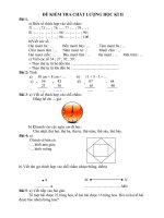 ĐỀ KT CHẤT LƯỢNG HKII MÔN TOÁN(LỚP 1)(ĐỀ SỐ 1)