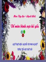 Dế Mèn bênh vực kẻ yếu