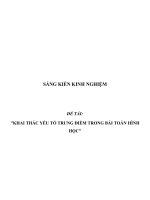 SKKN Khai thác yếu tố trung điểm trong bài Toán hình học