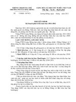 Thuyết minh kế hoạch phát triển năm học 2011-2012