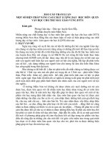 MỘT SỐ BIỆN PHÁP NÂNG CAO CHẤT LƯỢNG DẠY HỌC MÔN QUEN VĂN HỌC CHO TRẺ MẪU GIÁO VÙNG DTTS