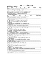 bài tập bồi dưỡng học sinh giỏi tiếng anh lớp 7