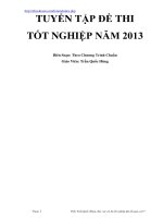 Tuyển tập đề thi tốt nghiệp môn toán năm 2013