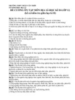 Đề cưong ôn tập Địa 12-hk II