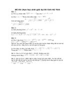 Đề thi chọn học sinh giỏi dự thi tỉnh Hà Tĩnh