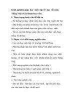 Kinh nghiệm giúp  học  sinh  lớp 1C học  tốt môn Tiếng Việt Giai đoạn học vần