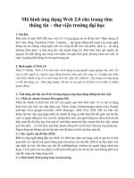 Mô hình ứng dụng web 2 0 cho trung tâm thông tin – thư viện