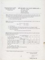 Bộ đề thi xác suất thống kế.PDF