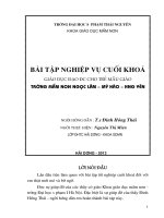 BÀI TẬP NGHIỆP VỤ CUỐI KHOÁ GIÁO DỤC ĐẠO ĐƯC CHO TRẺ MẪU GIÁO TRƯỜNG MẦM NON NGỌC LÂM – MỸ HÀO – HƯNG YÊN