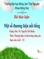 thương hiệu và thị trường nông sản