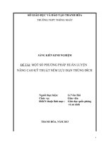 SKKN Một số phương pháp huấn luyện nâng cao kĩ thuật ném lựu đạn trúng đích