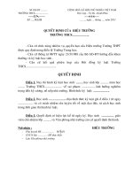 Quyết định kỷ luật học sinh