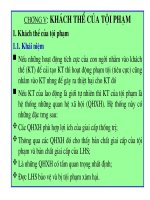 Bài giảng Luật hình sự Việt Nam-Chương 5 Khác thể của tội phạm
