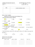 ĐỀ KIỂM TRA CUỐI NĂM TOÁN 5