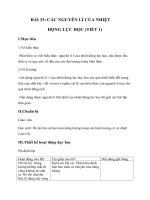 BÀI 33: Nguyên lí 1 nhiệt động lực học tiết 1