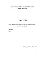 tiểu luận Đề tài sự giống nhau và khác nhau của triết học phương đông