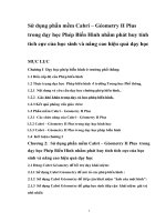 Sử dụng phần mềm Cabri – Géometry II Plus trong dạy học Phép Biến Hình nhằm phát huy tính tích cực của học sinh và nâng cao hiệu quả dạy học