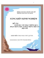 Sáng kiến kinh nghiệm GIÁO DỤC ÂM NHẠC THÔNG QUA HOẠT ĐỘNG HỌC & HOẠT ĐỘNG MỌI LÚC MỌI NƠI