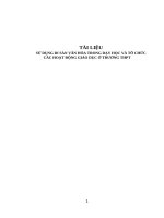 TÀI LIỆU SỬ DỤNG DI SẢN VĂN HÓA TRONG DẠY HỌC VÀ TỔ CHỨC CÁC HOẠT ĐỘNG GIÁO DỤC Ở TRƯỜNG THPT