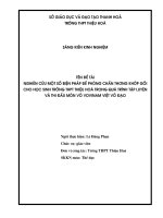 Nghiên cứu một số biện pháp đề phòng chấn thương khớp gối cho học sinh trường THPT Thiệu Hóa trong quá trình tập luyện và thi đấu môn võ VOVINAM