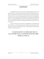 vận dụng nguyên tắc thống nhất giữa lý luận với thực tiễn và con đường đi lên chủ nghĩa xã hội củ nước ta