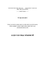 NÂNG CAO CHẤT LƯỢNG CHO VAY TIÊU DÙNG TẠI NGÂN HÀNG NÔNG NGHIỆP VÀ PHÁT TRIỂN NÔNG THÔN VIỆT NAM  CHI NHÁNH TRUNG YÊN