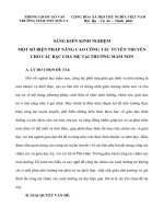 SÁNG KIẾN KINH NGHIỆM MỘT SỐ BIỆN PHÁP NÂNG CAO CÔNG TÁC TUYÊN TRUYỀN CHO CÁC BẬC CHA MẸ TẠI TRƯỜNG MẦM NON