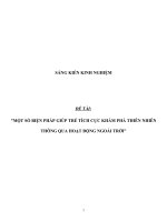 SKKN một số biện pháp giúp trẻ tích cực khám phá thiên nhiên thông qua hoạt động ngoài trời Trường Mầm non Sông Đốc