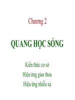 Bài giảng Vật lý A3 - chương 2 Quang học sóng