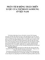 PHÂN TÍCH ĐỘNG THÁI CHIẾN lược của tập đoàn SAMSUNG