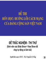 đề thi đường lối cách mạng của đảng cộng sản việt nam