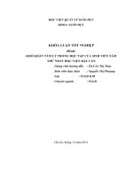 KHÓ KHĂN TÂM LÝ TRONG HỌC TẬP CỦA SINH VIÊN NĂM THỨ NHẤT HỌC VIỆN HẬU CẦN
