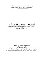 QUY TRÌNH kỷ THUẬT TRỒNG HOA HỒNG,  ĐỒNG TIỀN,  cúc