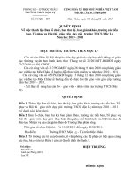 QUYẾT ĐỊNH THÀNH LẬP BAN TỔ CHỨC, BAN GIÁM KHẢO, HỘI THI GVDG TRƯỜNG THCS MỘC LỴ