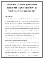 sáng kiến kinh nghiệm HÌNH THÀNH CÁC YẾU TỐ QUA BIỆN PHÁP RÈN CHỮ VIẾT - GIÚP HỌC SINH THAM GIA PHONG TRÀO THI VỞ SẠCH CHỮ ĐẸP