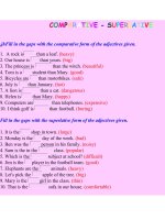 bài tập Comparitive - superlative