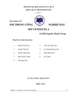 Tiểu luận Quản trị kinh doanh quốc tế FDI TRONG CÔNG NGHIỆP DẦU MỎ VENEZUELA