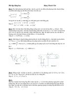 Bài tập cơ học lý thuyết phần động học