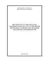 Biện pháp quản lý thiết bị dạy học nhằm đáp ứng tốt yêu cầu của việc đổi mới phương pháp tại trường THCS Thái Thịnh. quận Đống Đa, thành phố Hà Nội