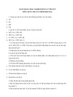 ngân hàng trắc nghiệm phần lý thuyết môn quản trị tài chính hiện đại