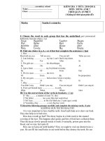 Đề kiểm tra 1 t  tiết 1 của HK 2 có matran 5-3-2