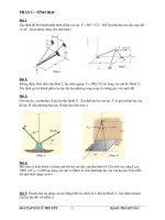 Đề bài tập cơ học lý thuyết