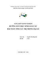 SÁNG KIẾN KINH NGHIỆM HƯỚNG dẫn học SINH GIẢI các bài TOÁN tìm cực TRỊ TRONG đại số THCS GIÁP bát